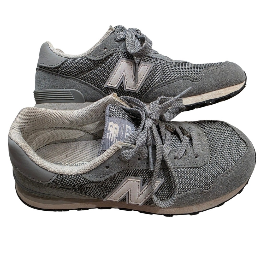 New Balance 515 Kids Grey Suede Mesh Sneakers GC515GRY Size 3.5Y